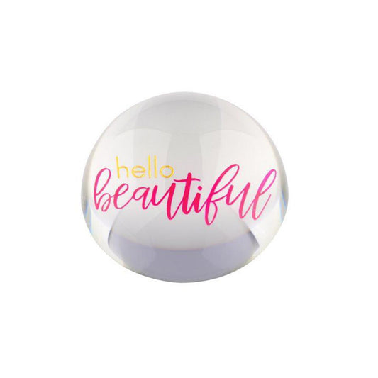 Fermacarte tondo hello beautiful