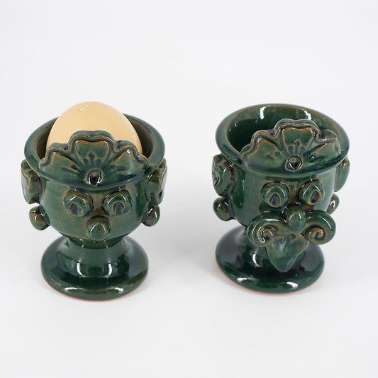 Mori egg cup CLOVERS green
