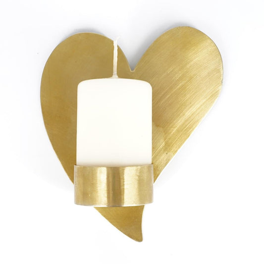 PORTACANDELE DA PARETE CUORE PIATTO PORTACANDELE DA PARETE CUORE PIATTO NICOLE 