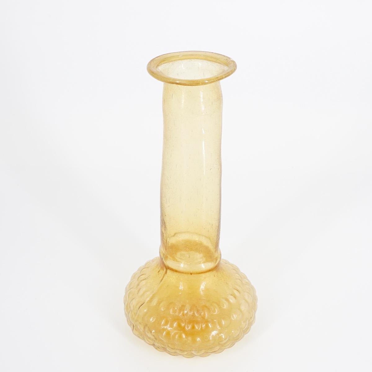 DE WELDAAD VASETTO IN VETROBASE SCHIACCIATA POIS GIALLO