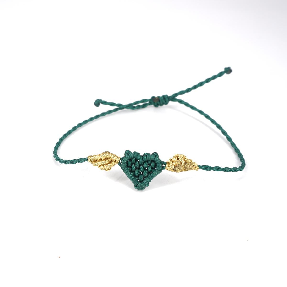 Braccialetto CUORE ALATO verde