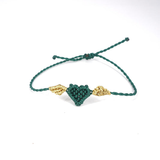 Green WINGED HEART Bracelet