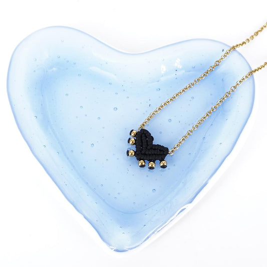 Collana CUORE SACRO borchie NERO COLLANA CUORE SACRO BORCHIE NERO NOMADEA 