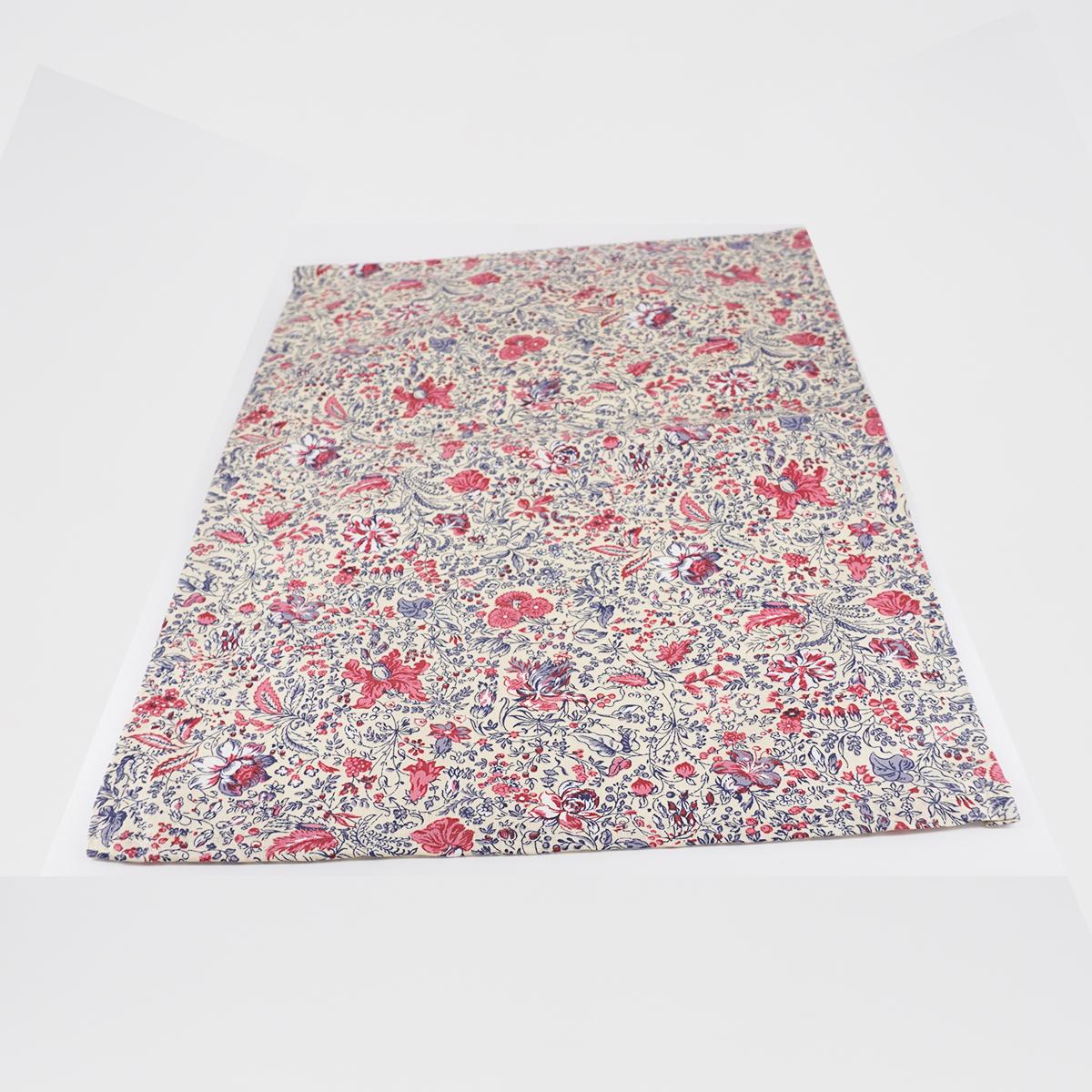 FLORAL FUCHSIA and BLUE deco placemat
