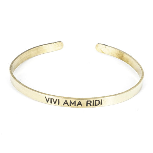 Bracciale fascia super sottile VIVI AMA RIDI BRACCIALE SUPER SOTTILE VIVI AMA RIDI BERC SOPHIE 