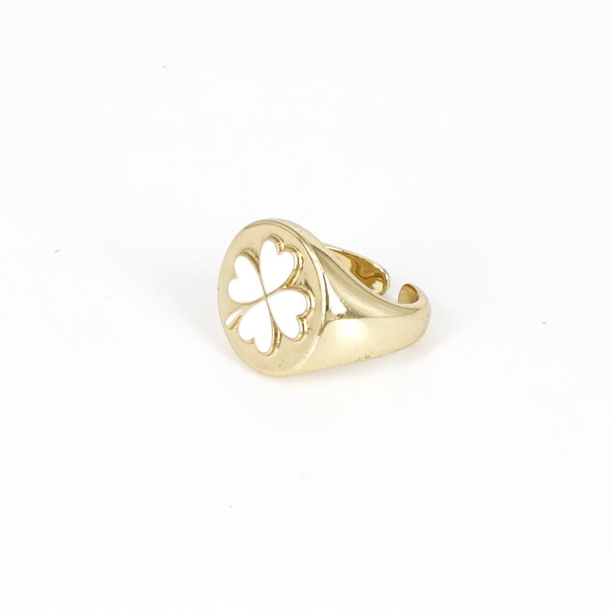 Anello CHEVALIER QUADRIFOGLIO BIANCO ANELLO CHEVALIER QUADRIFOGLIO BIANCO SOPHIE GIOIELLI 