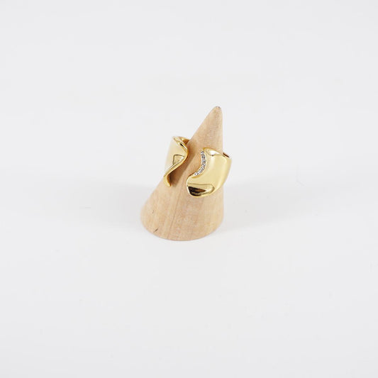 Anello ONDA STRASS APERTO