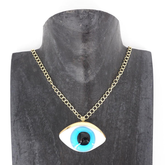 Collana occhio medium AZZURRO COLLANA OCCHIO MEDIUMAZZURRA VETRO FUSO 