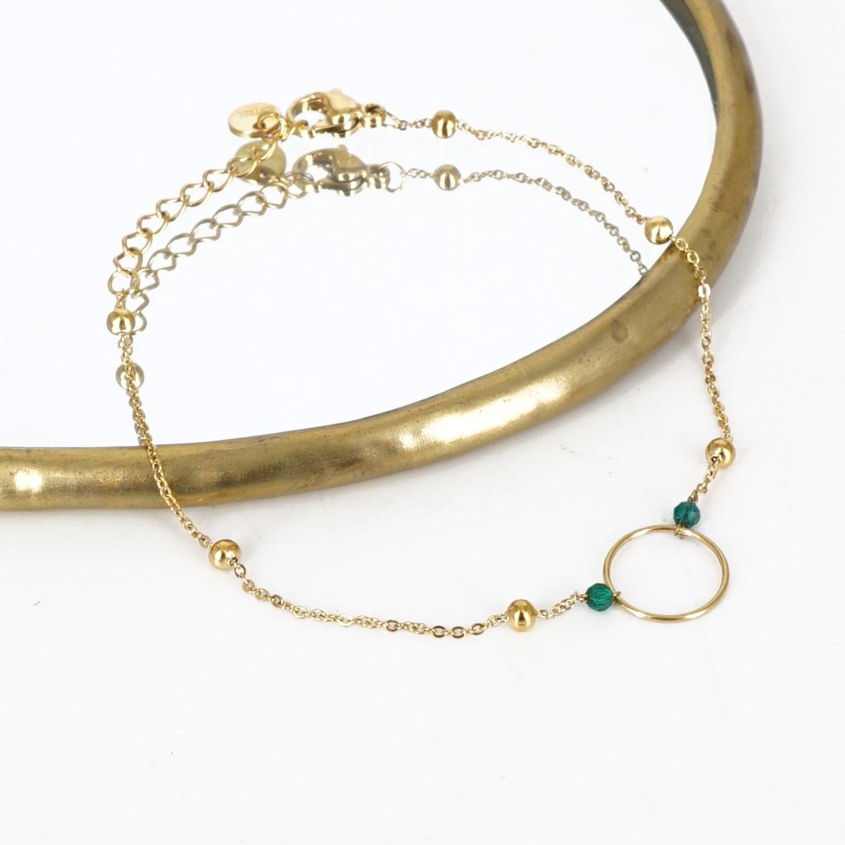 BRACCIALE CERCHIETTO PIETRE VERDI BRACCIALE CERCHIETTO PIETRE VERDE SOPHIE GIOIELLI 