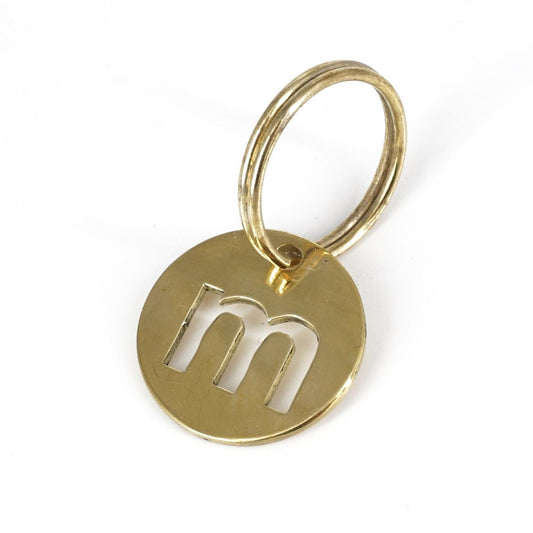 Portachiavi lettera medaglia M