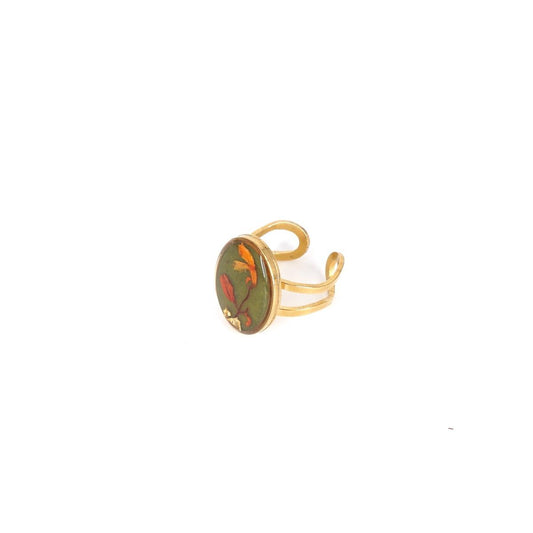 Anello ovale big Verde Chiaro ANELLO OVALE BIG VERDE CHIARO ANNA FADDA 