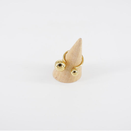 Anello DUE PALLINI APERTO