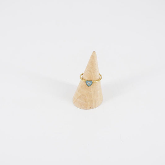 Anello basic cuore Azzurro chiaro