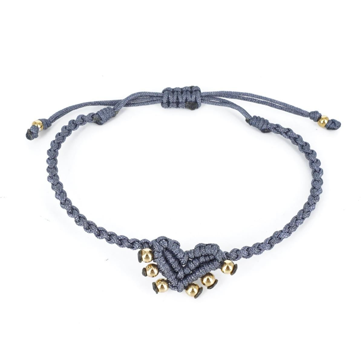 Bracciale CUORE SACRO con borchie GRIGIO BRACCIALE CUORE SACRO BORCHIE GRIGIO NOMADEA 