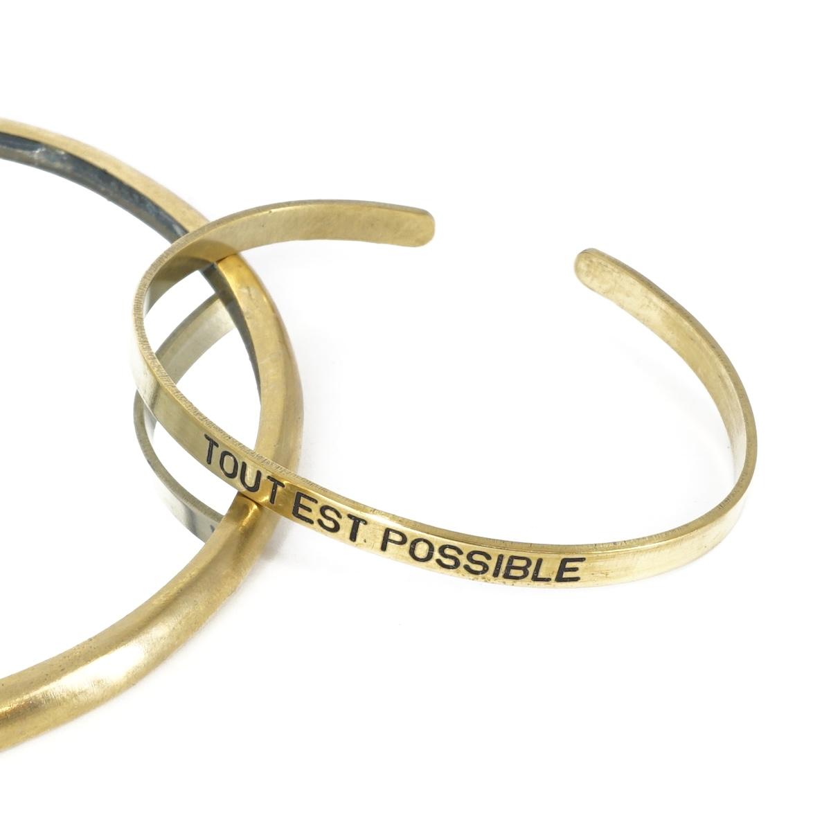 Bracciale fascia super sottile TOUT EST POSSIBLE BRACCIALE SUPER SOTTILE TOUT EST POSSIBLE BERC SOPHIE 