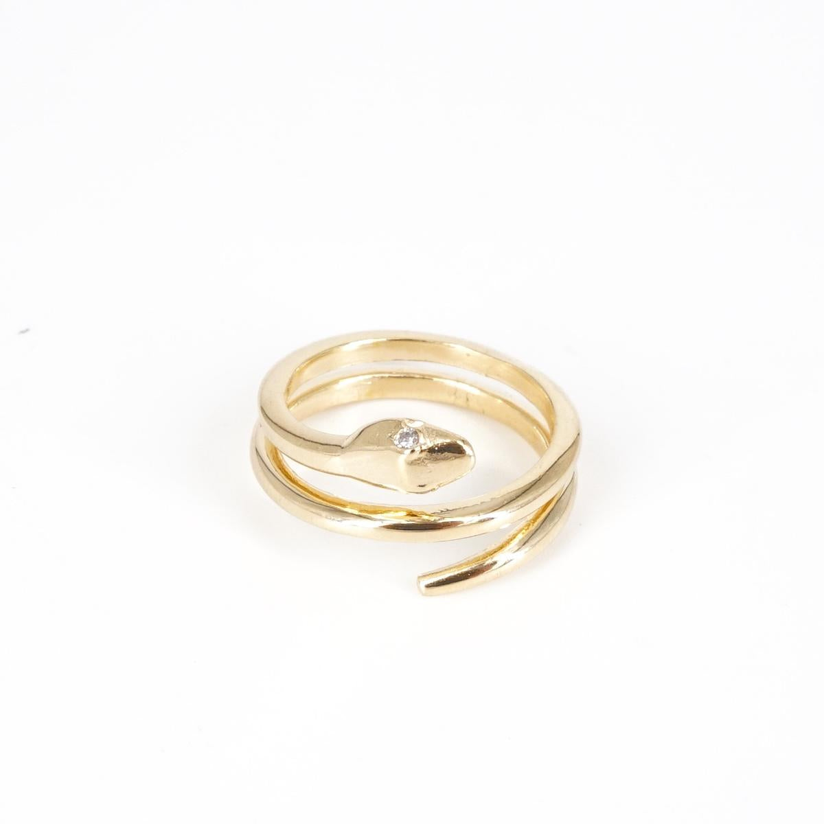 Bague Serpent Blanc