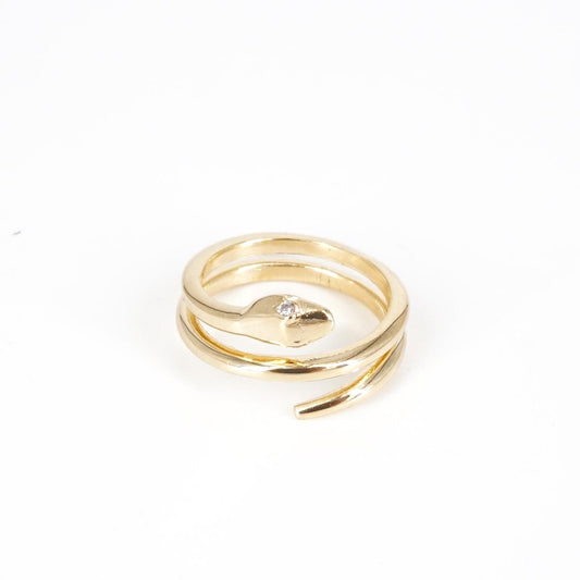 White Snake Ring