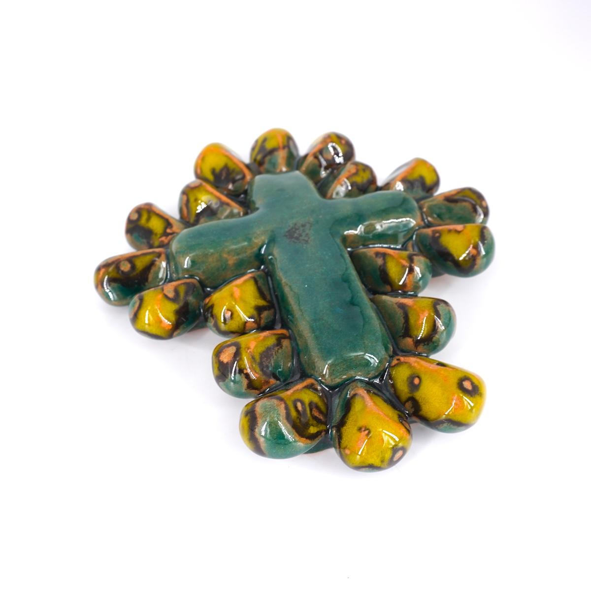 Croce GOCCE VERDE/GIALLA