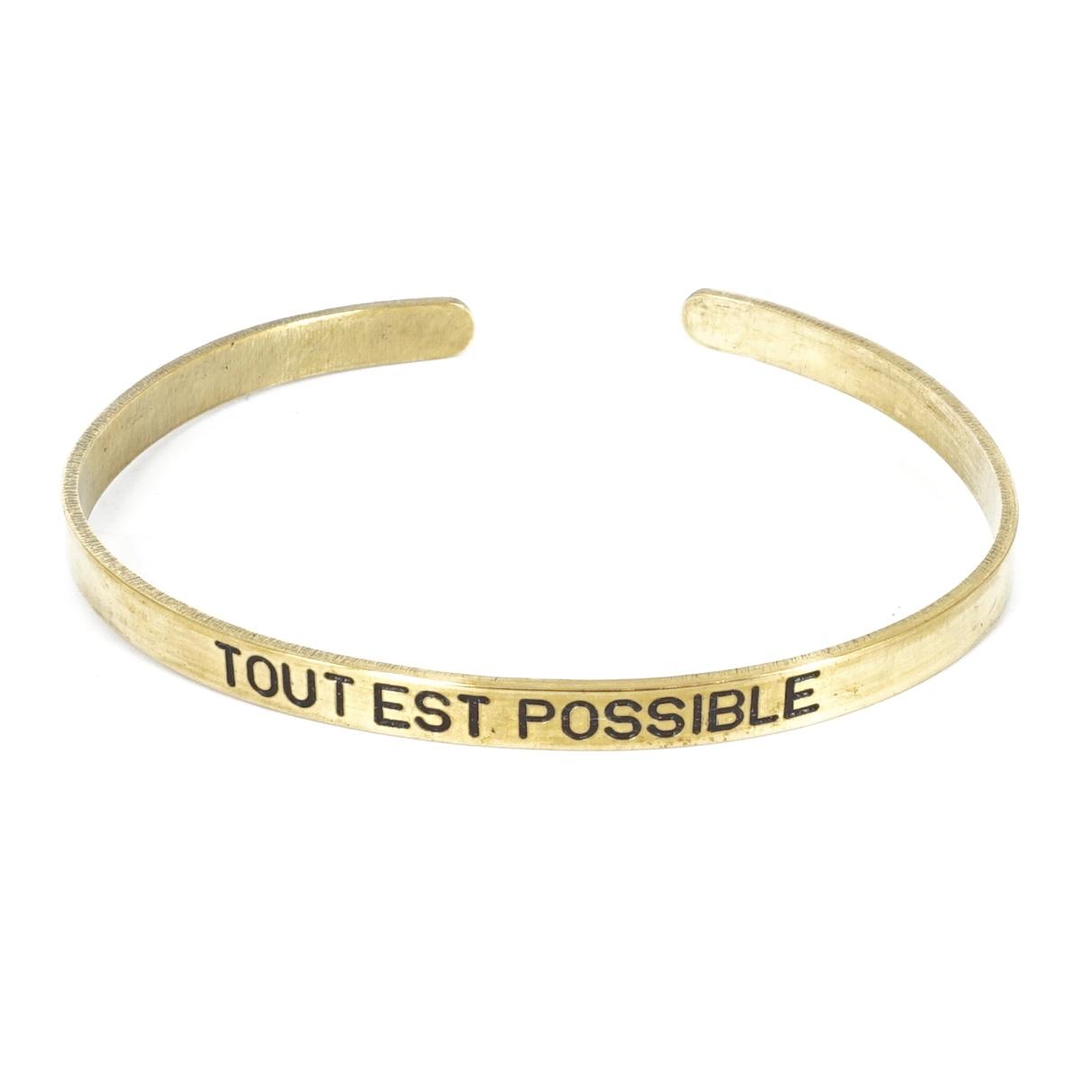 Bracciale fascia super sottile TOUT EST POSSIBLE BRACCIALE SUPER SOTTILE TOUT EST POSSIBLE BERC SOPHIE 