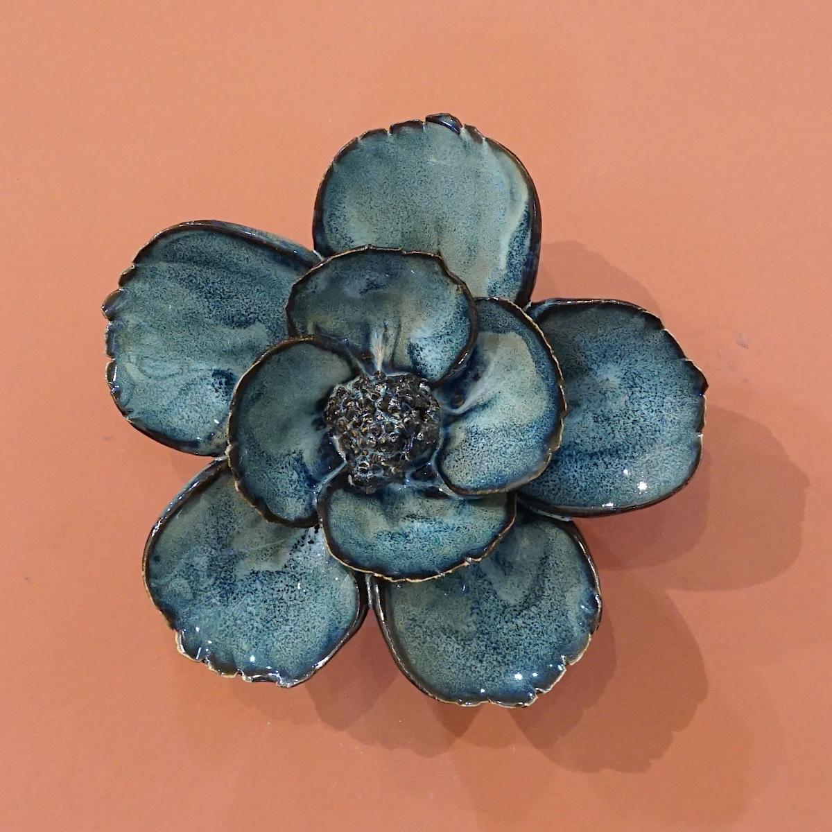 FIORE in CERAMICA PAPAVERO BLU FIORE CERAMICA PAPAVERO BLU CHIVE 
