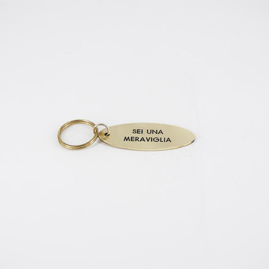 Portachiavi ovale SEI UNA MERAVIGLIA