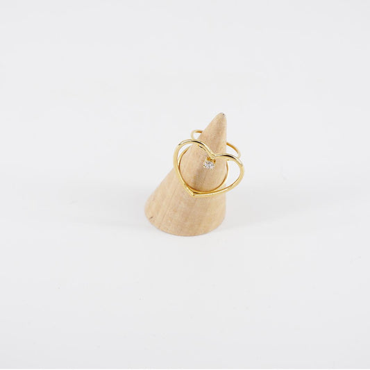 Anello CUORE FILO STRASS