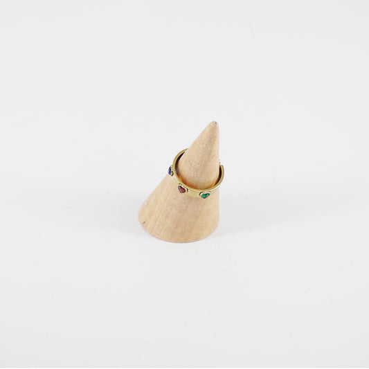 SOPHIE GIOIELLI ANELLO FEDE STRASSCUORI MULTICOLOR