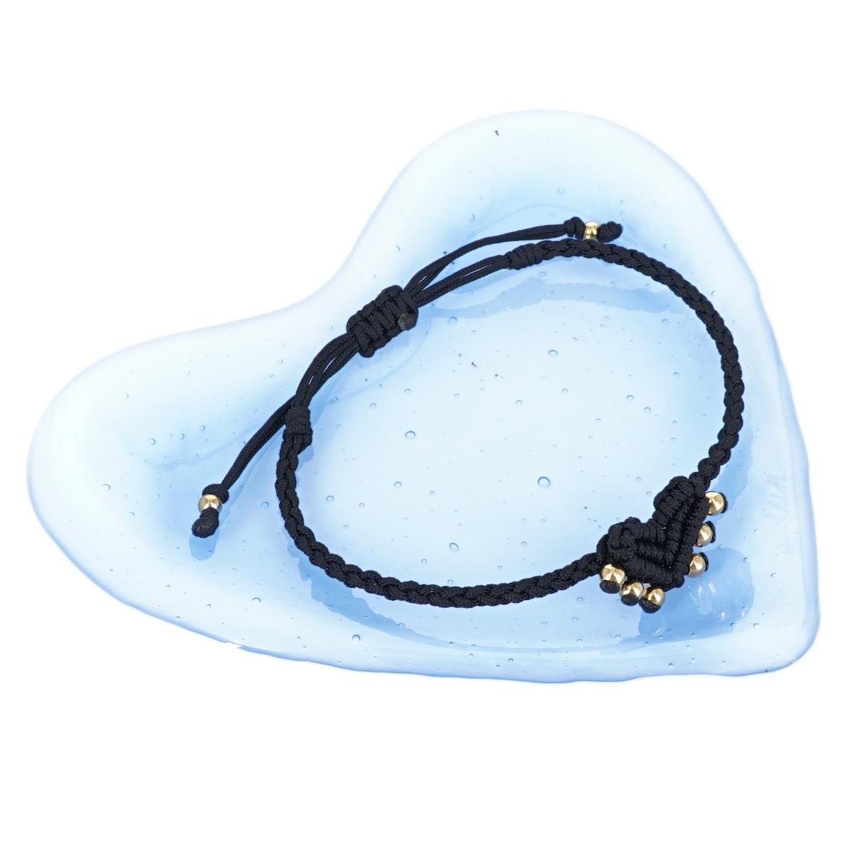 Bracciale CUORE SACRO con borchie NERO BRACCIALE CUORE SACRO BORCHIE NERO NOMADEA 