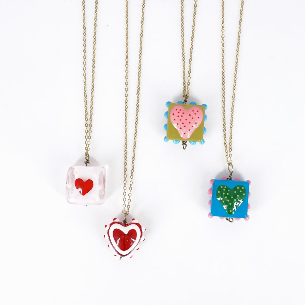 Collana vetro CUORE ROSSO COLLANA CHARM VETRO CUORE ROSSO SVEVA 