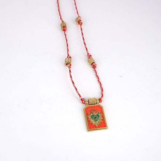 COLLANA CORDINO EX VOTO ROSSO