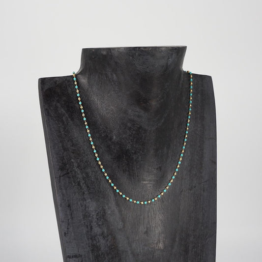 COLLANA PERLINE AZZURRO