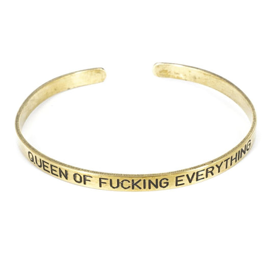 Bracciale fascia super sottile QUEEN OF FUCKING EVERYTHING BRACCIALE SUPER SOTTILE QUEEN OF FUCKING EVERYTHING BERC SOPHIE 