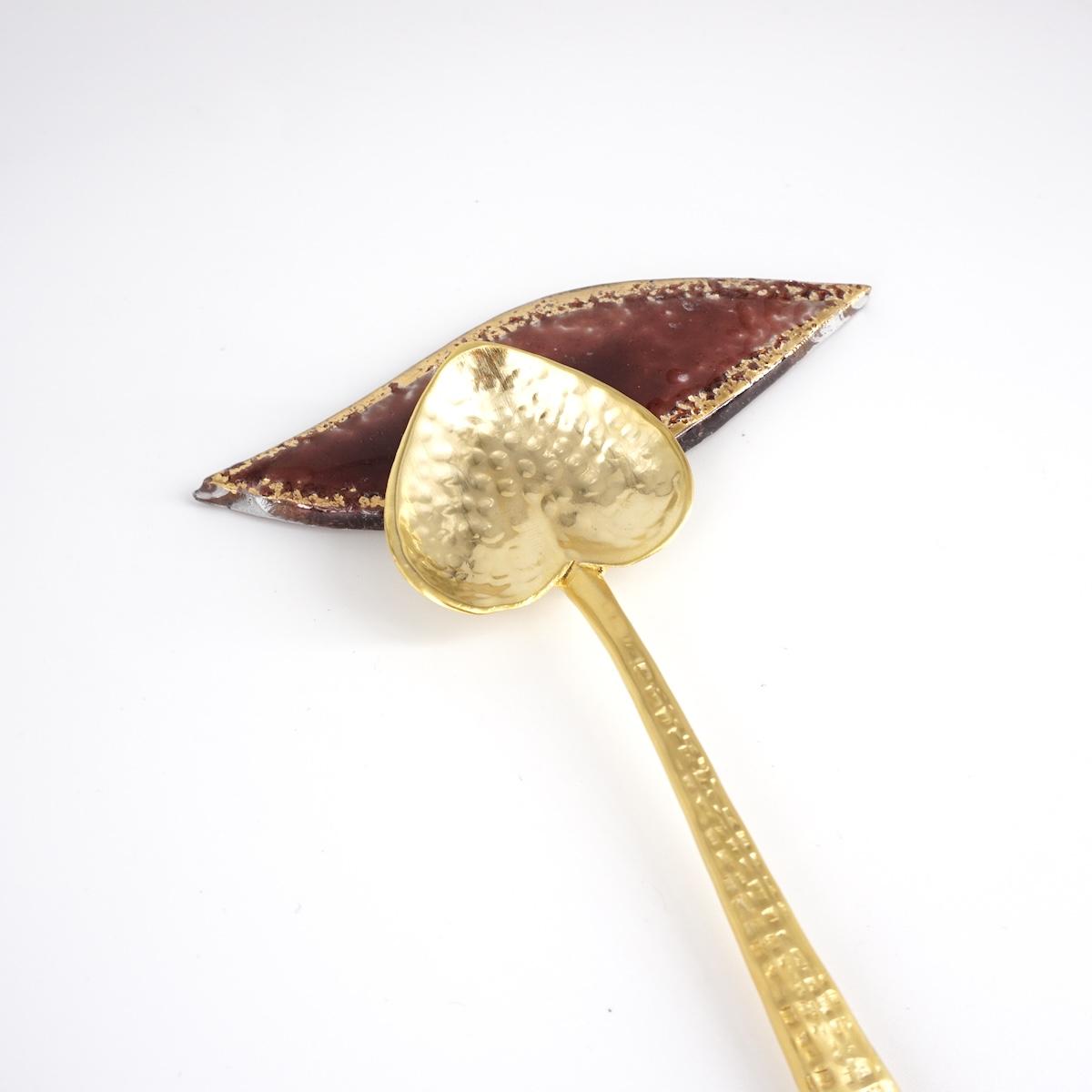 Poggiaposate FOGLIOLINA prugna