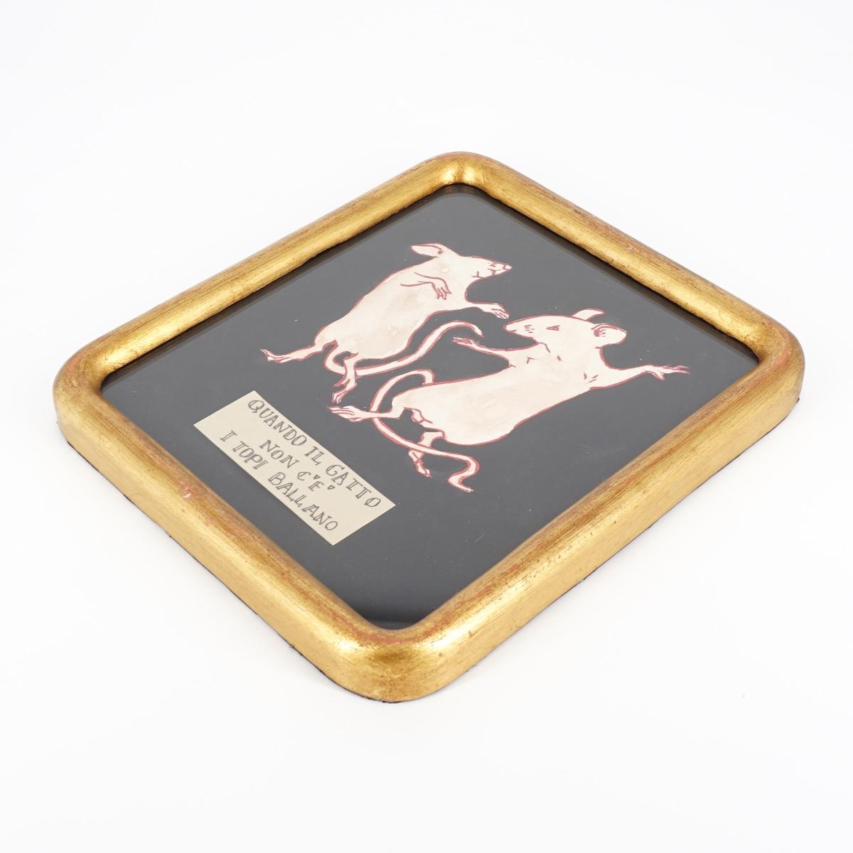 Quadretto QUANDO IL GATTO NON C'E' RETTANGOLARE