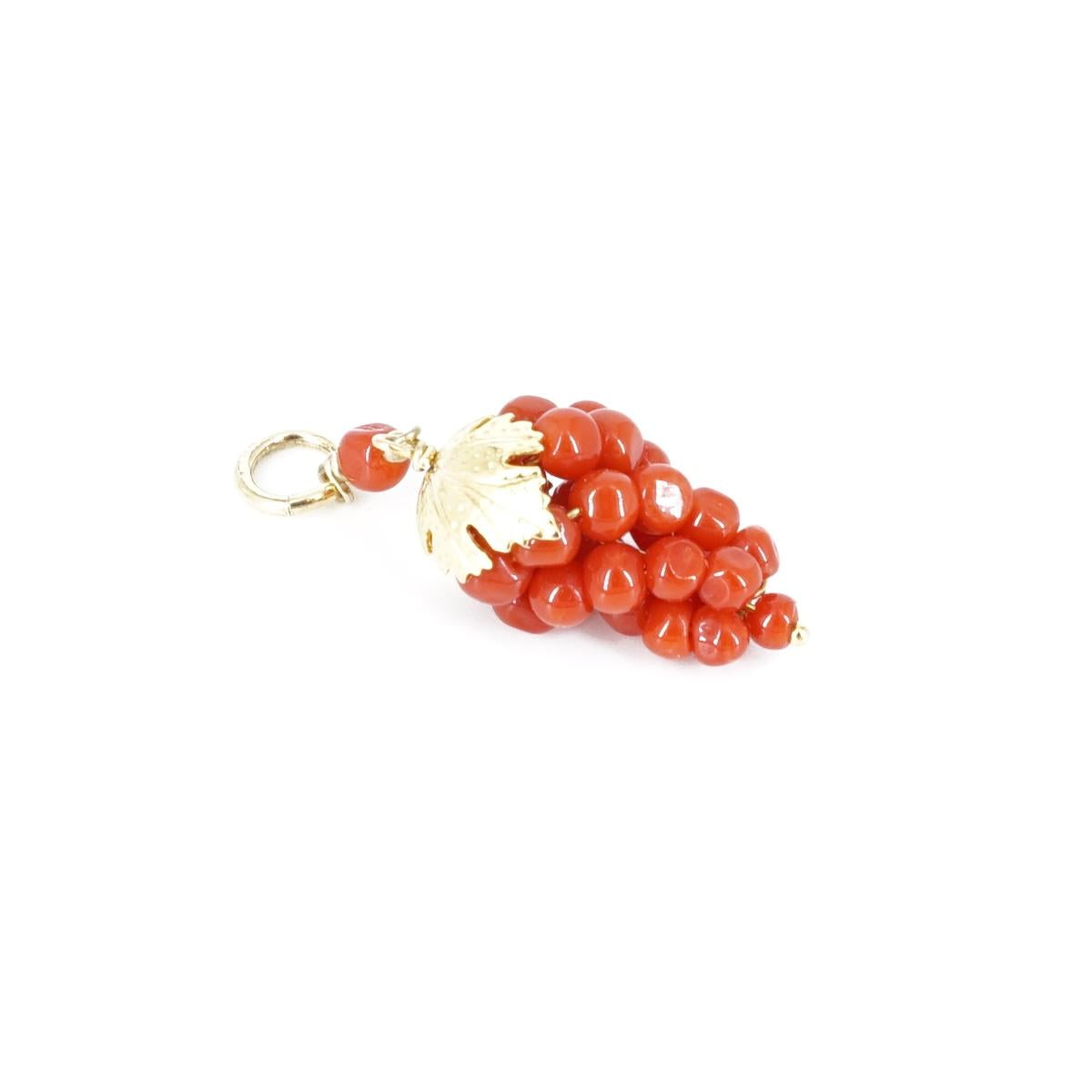 Charm GRAPPOLO D'UVA ROSSO CHARM GRAPPOLO DUVA ROSSO CORALLO 