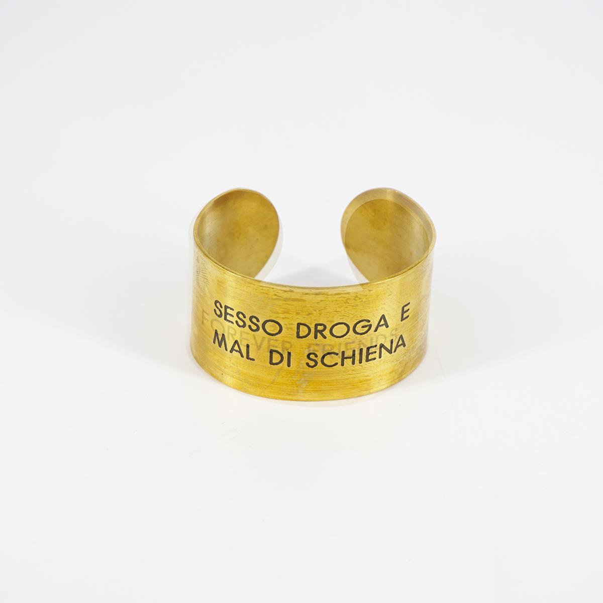 Bracciale fascia alta SESSO DROGA E MAL DI SCHIENA BRACCIALE ALTO SESSO DROGA E MAL DI SCHIENA BERC SOPHIE 