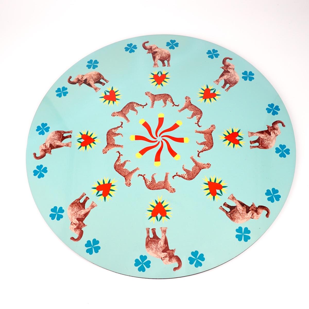 SOTTOPIATTO TONDO LUCKY E ANIMALI ELEFANTE