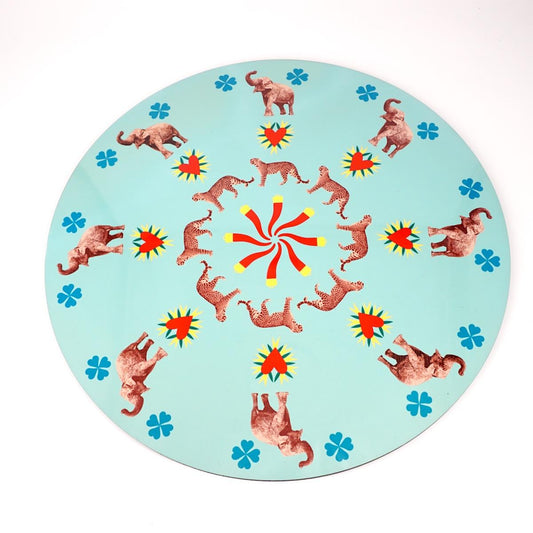SOTTOPIATTO TONDO LUCKY E ANIMALI ELEFANTE