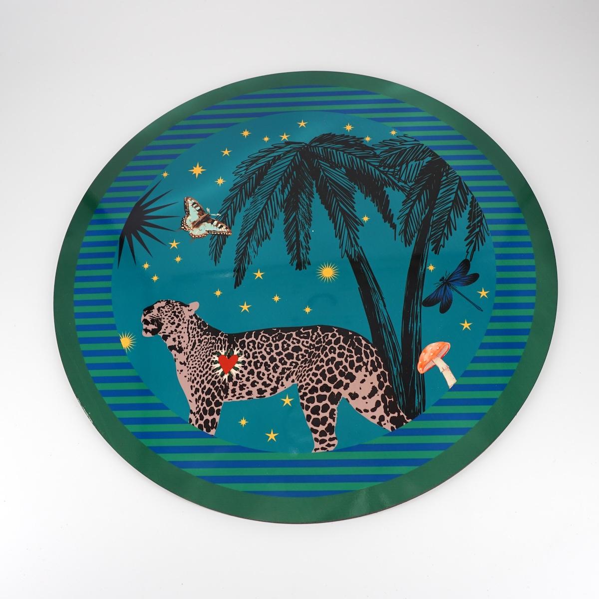 SOTTOPIATTO TONDO LEOPARDO