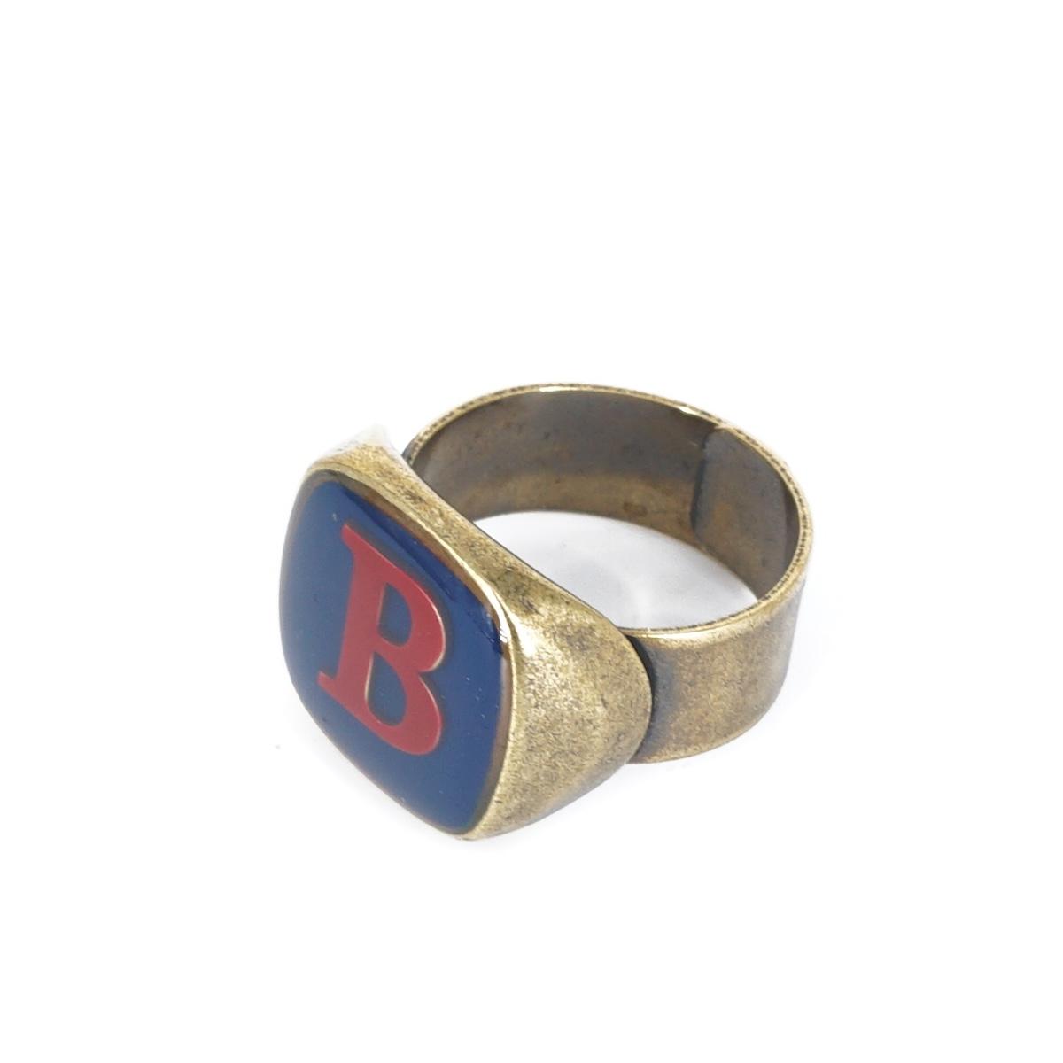 ANELLO LETTERA B BLU ANELLO LETTERA B BLU E BORDEAUX UNIQUE UNCONVENTIONAL DETAILS 