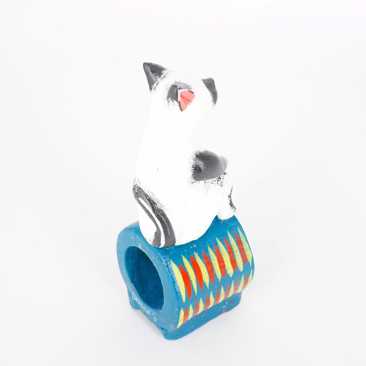 PORTA TOVAGLIOLO GATTO BIANCO/NERO BASE OTTANIO P.T. GATTO BIANCO/NERO BASE OTTANIO ORTEGA'S 