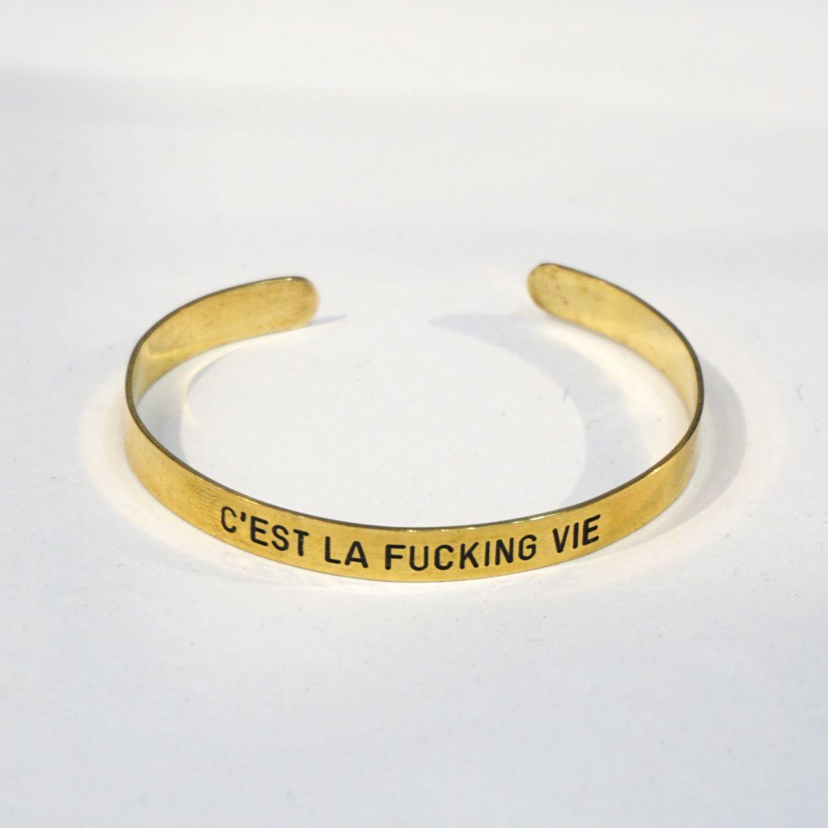 Bracciale fascia sottile C'EST LA FUCKING VIE