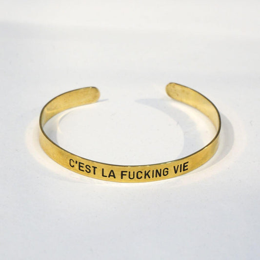 Bracciale fascia sottile C'EST LA FUCKING VIE