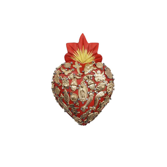 Cuore in legno rosso - medium CUORE LEGNO ROSSO MEDIUM  ARTE FASHION MEXICO
