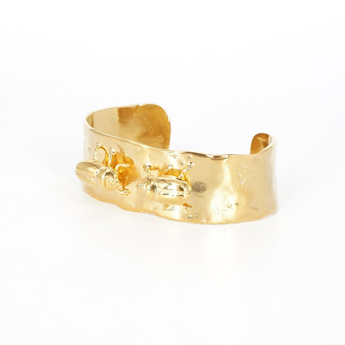 Bracciale DUE SCARABEI FEMMINA ORO BRACCIALE DUE SCARABEI F ORO OFFICINE904 