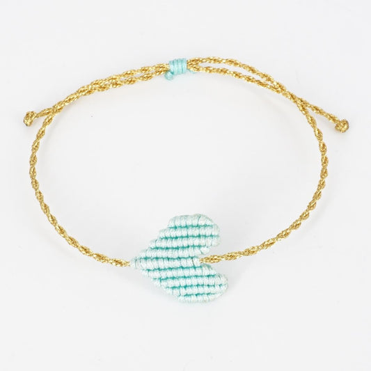 Bracciale CUORE verde acqua chiaro BRACCIALE CUORE VERDE ACQUA CHIARO NOMADEA 