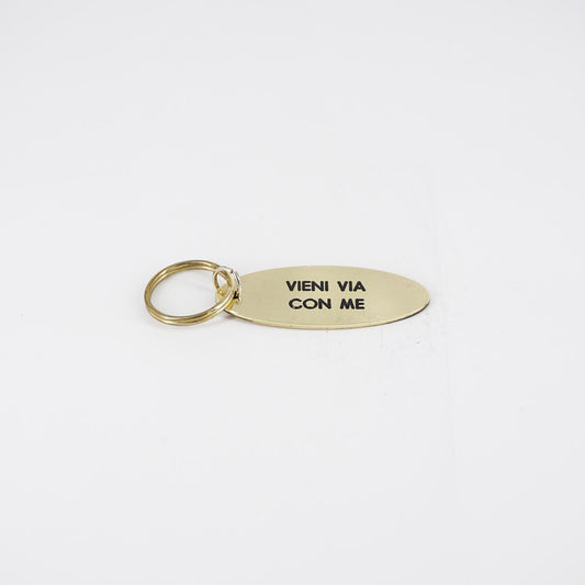 Oval Keychain COME AWAY WITH ME