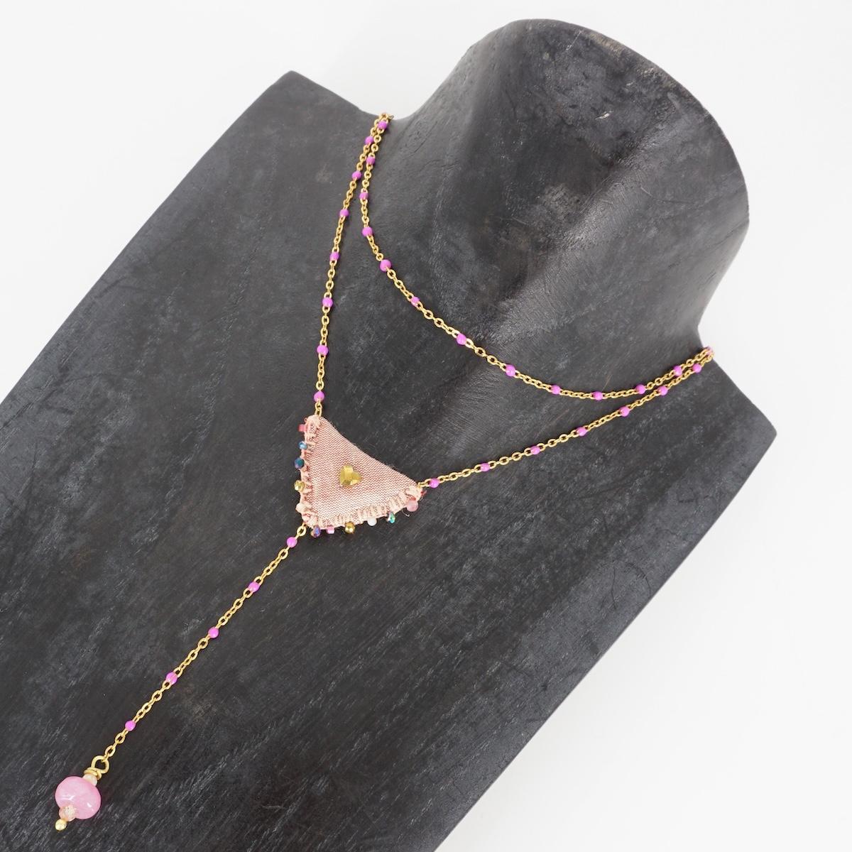 Rosario seta CUORICINO ROSA ROSARIO SETA CUORICINO ROSA EIKOSITRIA 