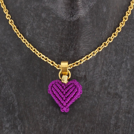 NOMADEA COLLANA CUORE3D VIOLA