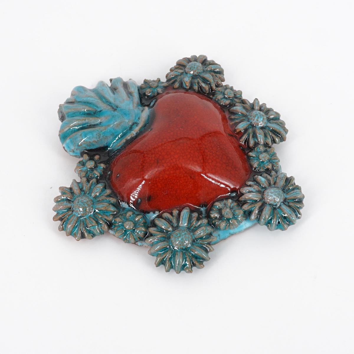 Ex voto mini MARGHERITE verde acqua e rosso EXVOTO MINI MARGHERITE VERDE ACQUA/ROSSO FRATANTONI 